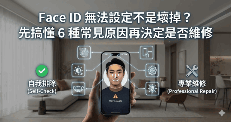 Face ID 無法設定不是壞掉？先搞懂 6 種常見原因再決定是否維修