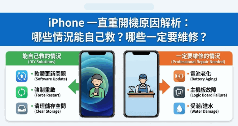 iPhone 一直重開機原因解析：哪些情況能自己救？哪些一定要維修？