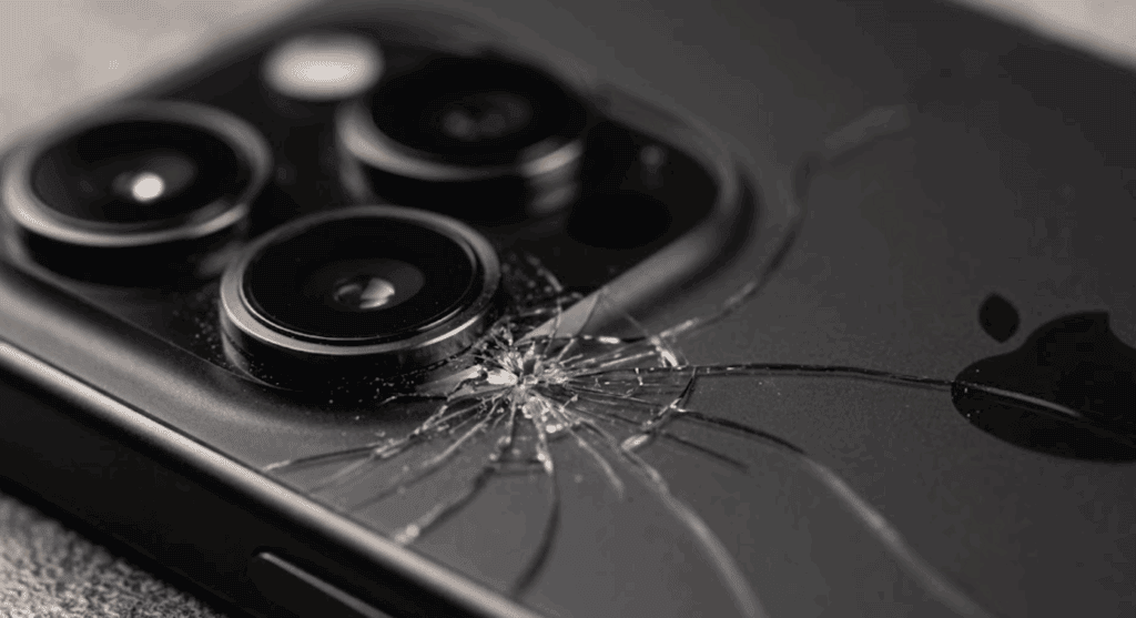 背面玻璃破裂可能導致進水與內部損壞