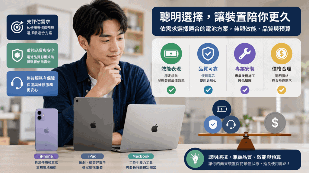 選擇適合的電池方案比單純追求低價更重要